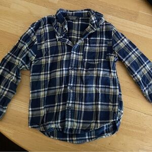 Primark Navy and White Plaid Shirt